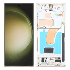 Дисплей Samsung S918 Galaxy S23 Ultra, з тачскріном, в рамці, Silver, OLED