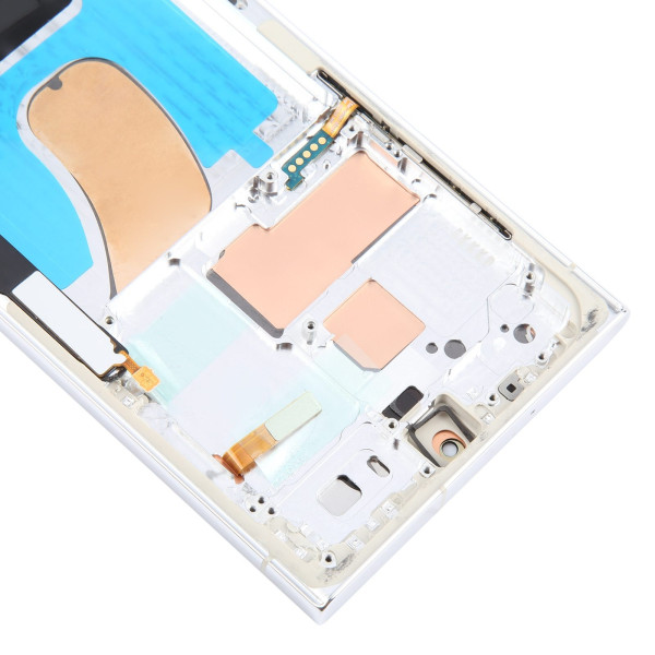 Дисплей Samsung S918 Galaxy S23 Ultra, з тачскріном, в рамці, Silver, OLED