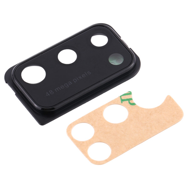 Скло камери Samsung A415 Galaxy A41, в рамці, Black