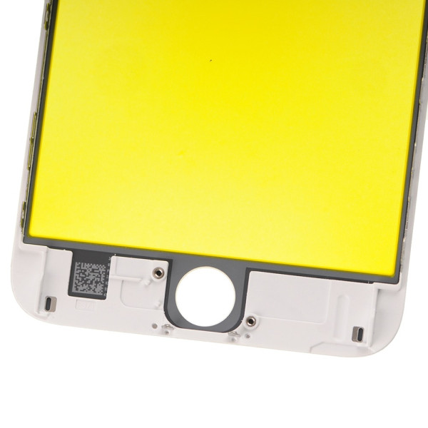 Скло дисплея iPhone 6S Plus, з рамкою та плівкою OCA, Original, White