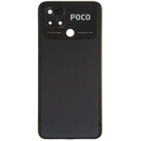 Задня кришка Xiaomi Poco C40, Black, зі склом камери