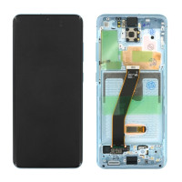 Дисплей Samsung G980 Galaxy S20, з тачскріном, в рамці, Service Pack Original, Blue