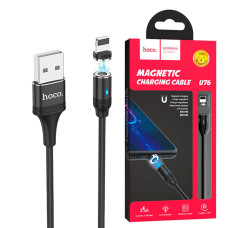 Кабель Hoco U76 Magnetic Apple Lightning (1.2М) Black