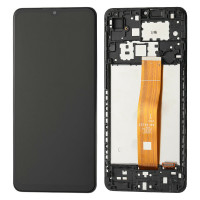Дисплей Samsung A022 Galaxy A02, (rev. A022F V01), з тачскріном, в рамці, Service Pack Original, Black