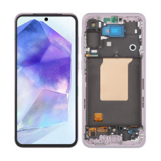 Дисплей Samsung A556 Galaxy A55, з тачскріном, в рамці, Lilac, Original