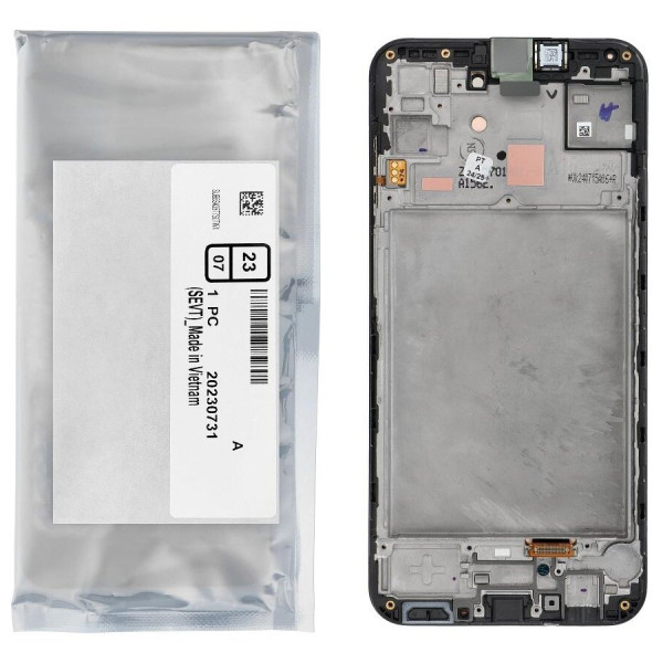 Дисплей Samsung A155 Galaxy A15, з тачскріном, в рамці, Black, Service