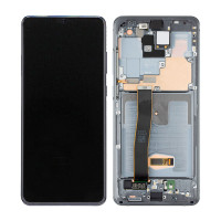 Дисплей Samsung G988 Galaxy S20 Ultra, з тачскріном, в рамці, Gray, Service