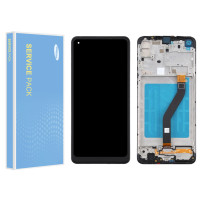 Дисплей Samsung A215 Galaxy A21 (GH82-22836A) в рамці, Service Pack Original, Black