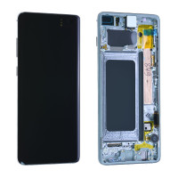 Дисплей Samsung G975 Galaxy S10 Plus, з тачскріном, в рамці, Service Pack Original, White