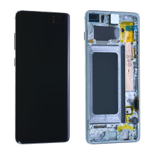 Дисплей Samsung G975 Galaxy S10 Plus, з тачскріном, в рамці, Service Pack Original, White
