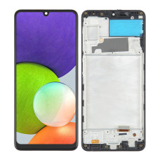 Дисплей Samsung A225 Galaxy A22, з тачскріном, в рамці, OLED