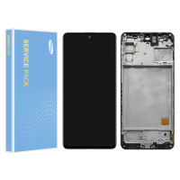 Дисплей Samsung M317 Galaxy M31s, з тачскріном, в рамці, Service Pack Original