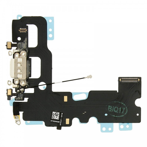 Шлейф iPhone 7, конектор зарядки, White, OEM