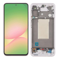 Дисплей Samsung A566 Galaxy A56 5G, з тачскріном, в рамці, Pink, Service