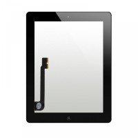 Тачскрін iPad 3, iPad 4, з кнопкою, High Copy, Black