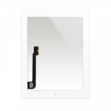 Тачскрін iPad 3, iPad 4, з кнопкою, High Copy, White