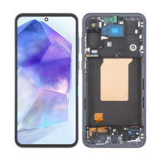 Дисплей Samsung A556 Galaxy A55, з тачскріном, в рамці, Navy, Service
