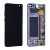 Дисплей Samsung G975 Galaxy S10 Plus, з тачскріном, в рамці, Service Pack Original, Ceramic White