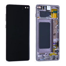 Дисплей Samsung G975 Galaxy S10 Plus, з тачскріном, в рамці, Service Pack Original, Ceramic White