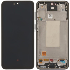 Дисплей Samsung A376 Galaxy A37, з тачскріном, в рамці, Black, OLED