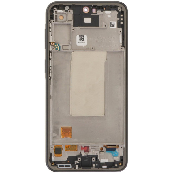 Дисплей Samsung A376 Galaxy A37, з тачскріном, в рамці, Black, OLED