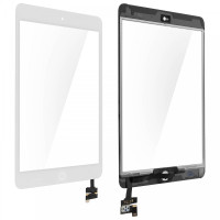 Тачскрін iPad mini 1, iPad mini 2 з кнопкою та мікросхемою (White)