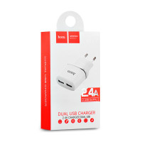 Мережевий зарядний пристрій HOCO C12 5V/2.4A 2USB White
