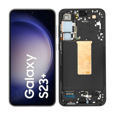 Дисплей Samsung S916 Galaxy S23+, з тачскріном, в рамці, Black, Service