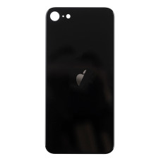 Задня кришка iPhone SE 2020, iPhone SE 2022, великий виріз під камеру, Black