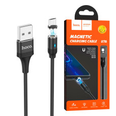 Кабель Hoco U76 Magnetic micro USB (1.2М) Black