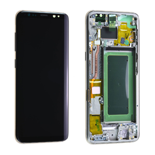 Дисплей Samsung G950 Galaxy S8, з тачскріном, в рамці, Service Pack Original, Gold