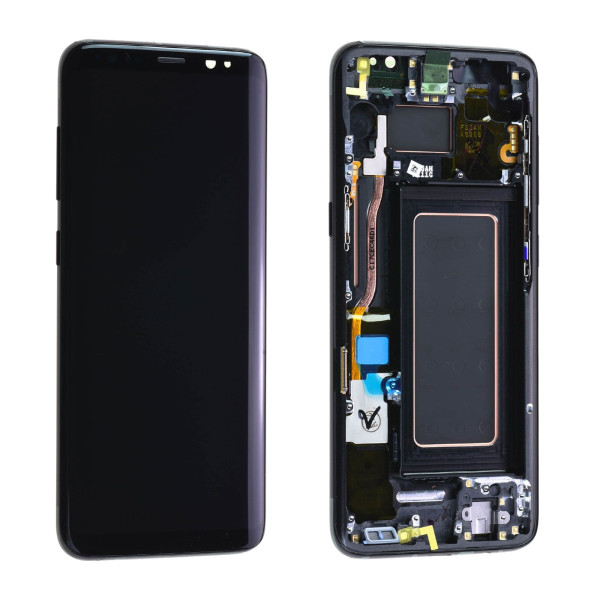 Дисплей Samsung G950 Galaxy S8, з тачскріном, в рамці, Service Pack Original, Black