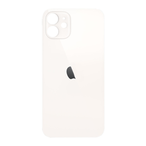 Задня кришка iPhone 12, великий виріз під камеру, White