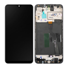 Дисплей Samsung A105 Galaxy A10, з тачскріном, в рамці, Black, Service Pack
