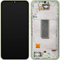 Дисплей Samsung A346 Galaxy A34, з тачскріном, в рамці, Lime, Service