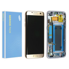 Дисплей Samsung G935 Galaxy S7 Edge (GH97-18533C) в рамці, Service Pack Original, Gold