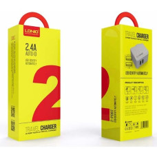 Мережевий зарядний пристрій LDNIO (DL-A22-03) 5V/2.4A 2USB + Lightning