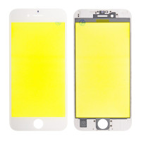 Скло дисплея iPhone 6S, з рамкою та плівкою OCA, Original, White
