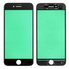 Скло дисплея iPhone 7, з рамкою та плівкою OCA, Original, Black