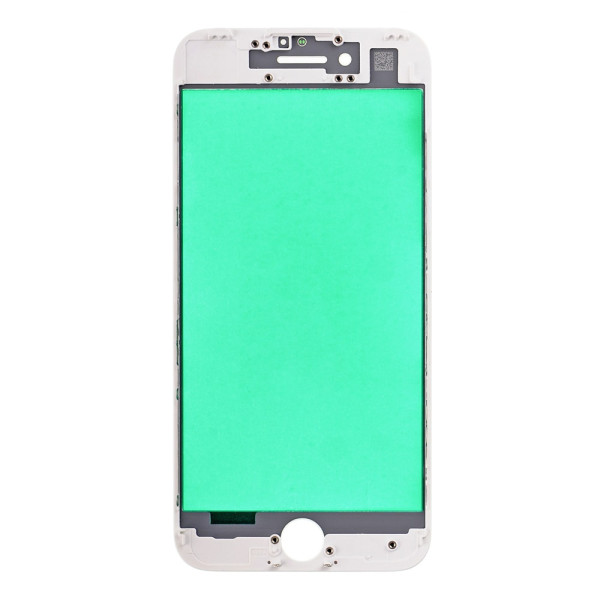 Скло дисплея iPhone 7, з рамкою та плівкою OCA, Original, White