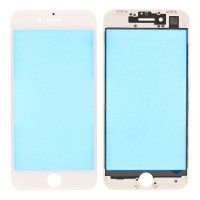 Скло дисплея iPhone 8, з рамкою та плівкою OCA, Original, White