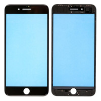 Скло дисплея iPhone 8 Plus, з рамкою та плівкою OCA, Original, Black