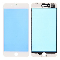 Скло дисплея iPhone 8 Plus, з рамкою та плівкою OCA, Original, White