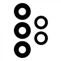 Скло камери Samsung A135, A137, A336, A536, A736, (комплект 5 шт.), Black