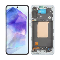 Дисплей Samsung A556 Galaxy A55, з тачскріном, в рамці, Ice Blue, Original