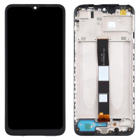 Дисплей Xiaomi Redmi 9A, Redmi 9C, Redmi 10A, з тачскріном, в рамці, Black