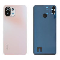 Задня кришка Xiaomi Mi 11 Lite, Peach Pink, зі склом камери