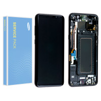 Дисплей Samsung G955 Galaxy S8 Plus, з тачскріном, в рамці, Service Pack Original, Black