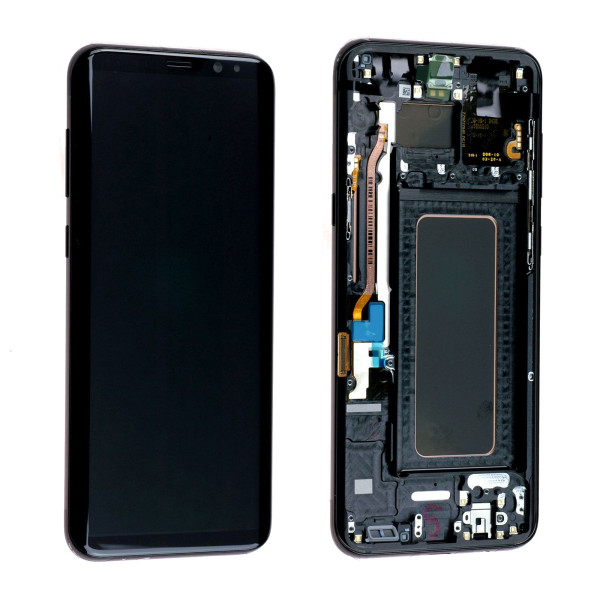 Дисплей Samsung G955 Galaxy S8 Plus, з тачскріном, в рамці, Service Pack Original, Black