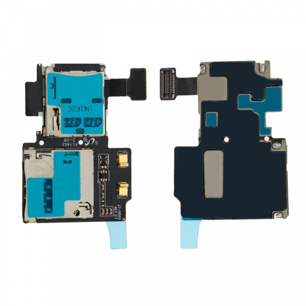 Шлейф Samsung i9505 Galaxy S4, с коннектором SIM-карты, карты памяти